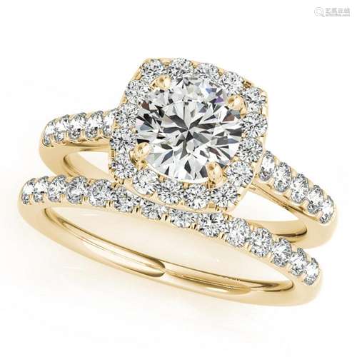 Certified 1.40 Ctw SI2/I1 Diamond 14K Yellow Gold Vinta