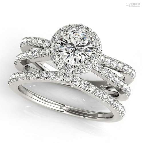 Certified 1.00 Ctw SI2/I1 Diamond 14K White Gold Annive