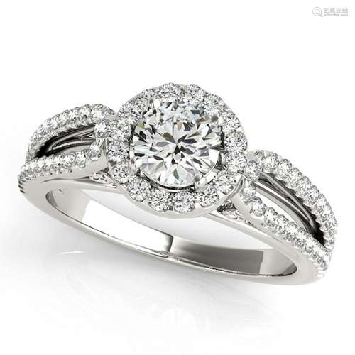 Certified 1.00 Ctw SI2/I1 Diamond 14K White Gold Engage