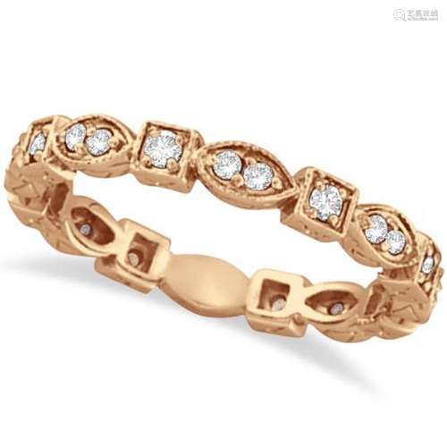 Antique style Style Diamond Eternity Ring Band in 14k R