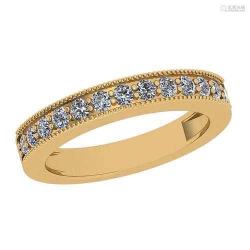 Certified 0.45 Ctw I2/I3 Diamond 10K Yellow Gold Victor