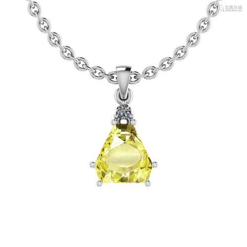 Certified 3.60 Ct Fancy Lemon And Diamond VS/SI1 Platin