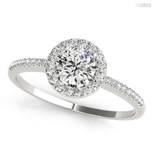 Certified 0.70 Ctw SI2/I1 Diamond 14K White Gold Annive