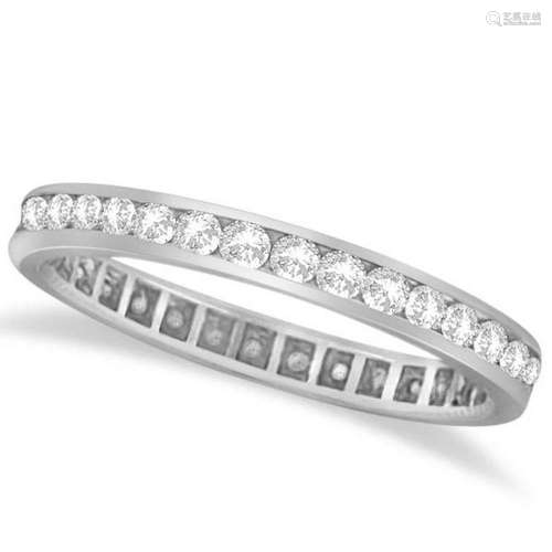 Channel Set Diamond Eternity Ring Anniversary Band plat