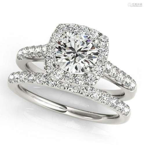 Certified 1.40 Ctw SI2/I1 Diamond 14K White Gold Vintag