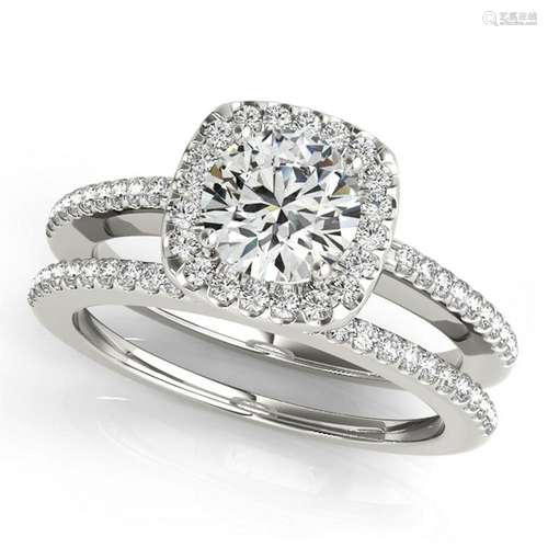 Certified 1.30 Ctw SI2/I1 Diamond 14K White Gold Engage