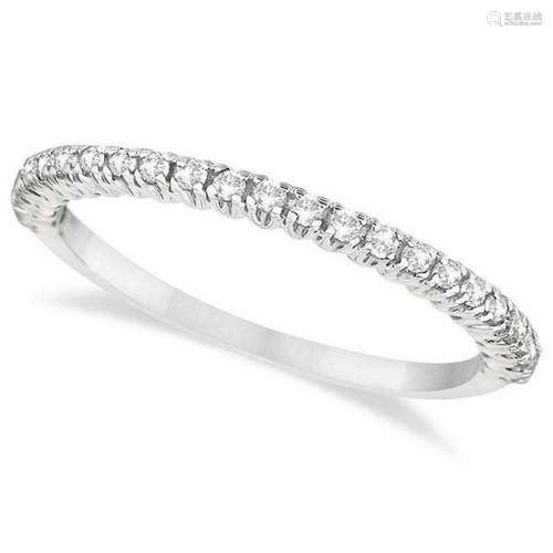 Half-Eternity Pave-Set Diamond Stacking Ring platinum 0