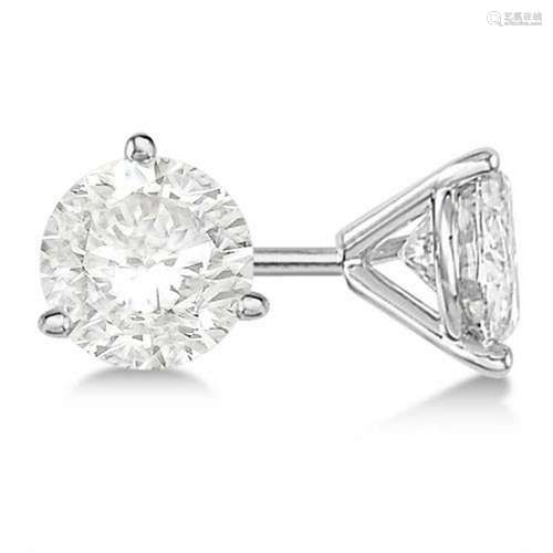 1.00ctw. 3-Prong Martini Diamond Stud Earrings 14kt Whi