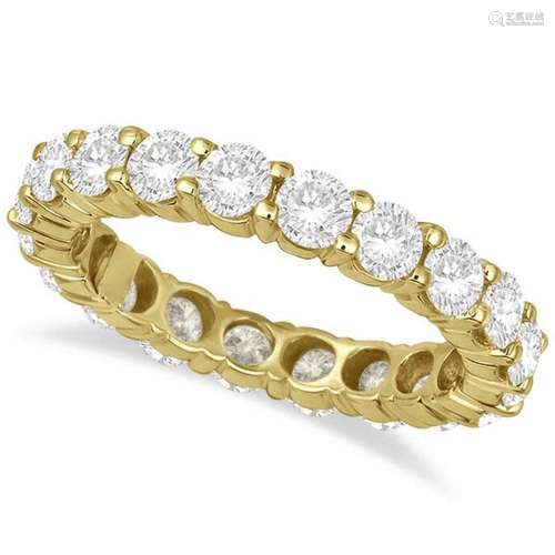 Diamond Eternity Ring Wedding Band 18k Yellow Gold 3.00