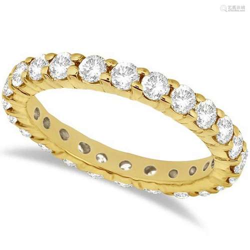 Diamond Eternity Ring Wedding Band in 14k Yellow Gold 2