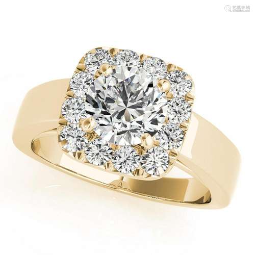 Certified 1.25 Ctw SI2/I1 Diamond 14K Yellow Gold Engag