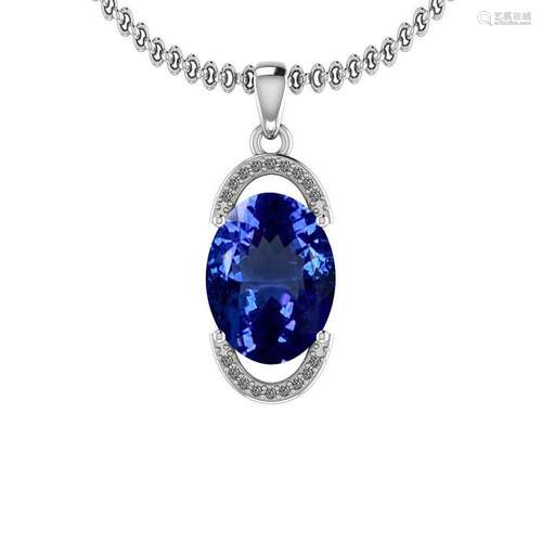 Certified 4.54 Ctw VS/SI1 Tanzanite And Diamond 14K Yel