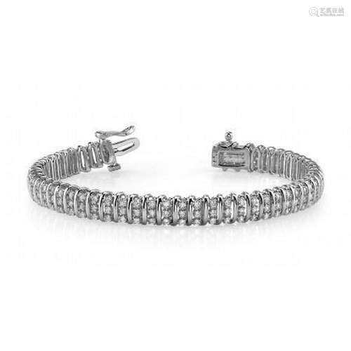 14KT WHITE GOLD 3 CTW G-H VS2/SI1 TRIPLE ILLUSION DIAMO