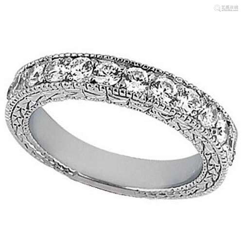 Antique style Style Pave Set Wedding Ring Anniversary B