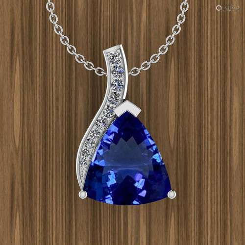 Certified 4.60 Ctw VS/SI1 Tanzanite And Diamond 14K Whi