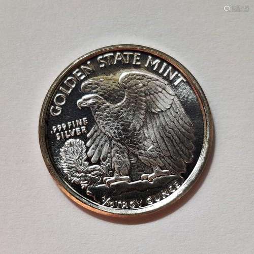 1/10 oz GSM Walking Liberty Silver Round (New)