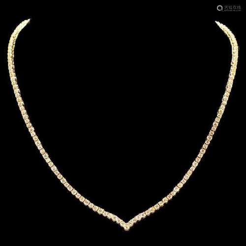 18K Yellow Gold 8.38ct Diamond Necklace