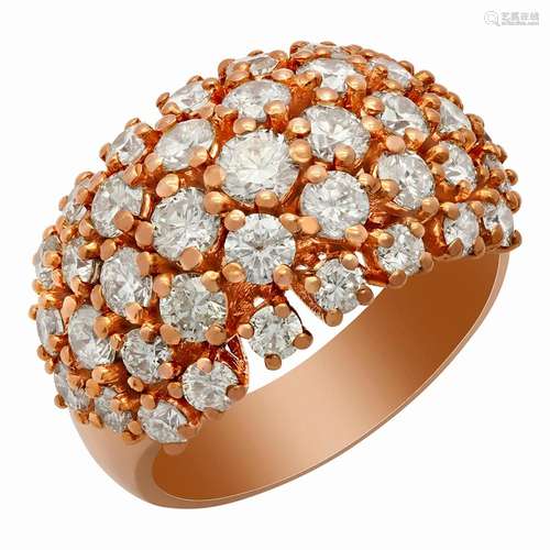 14k Rose Gold 3.49ct Diamond Ring