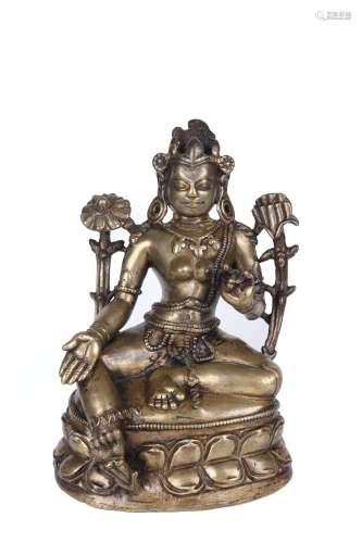 Gilded Copper Statue of Tara, Yuan