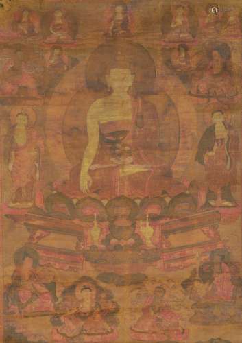 Shakyamuni Thangka, Ming