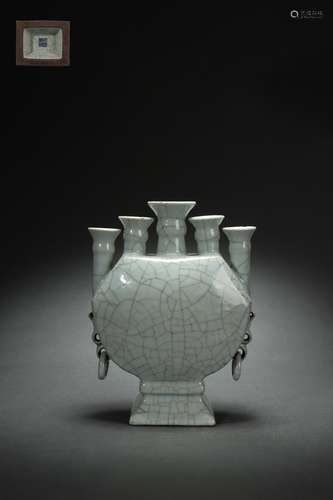 Guan Kiln Vase with Five Tubes, Qianlong Reign Period, Qing ...