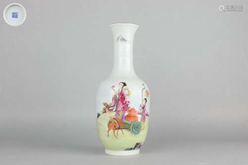 Famille-rose Vase of Figures, Qianlong Reign Period, Qing