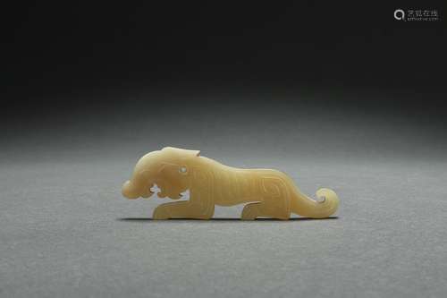 Chinese Jade Tiger-shaped Tally for Troop Movements