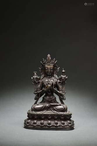 Copper Statue of Manjusri Bodhisattva