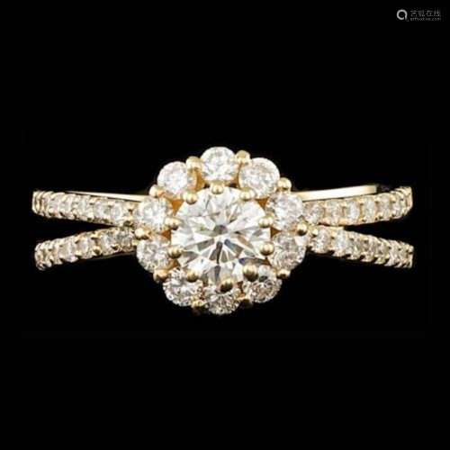 14K Yellow Gold and 0.82tcw Diamond Ring