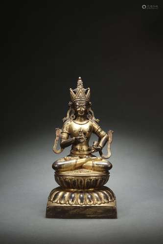 Gilt Copper Statue of Buddha