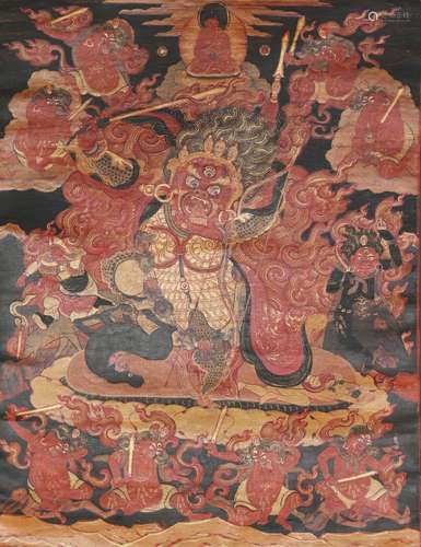 Dharmapalas Thangka, Qing