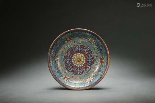 Chinese Cloisonne Dish
