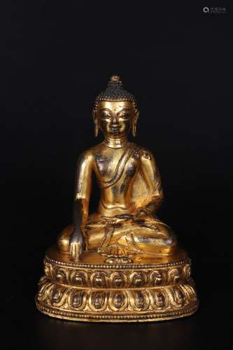 Gilded Copper Statue of Sakyamuni Buddha, Ming