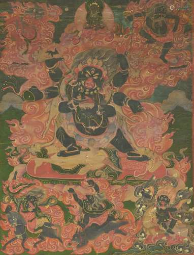 Mahākāla Thangka, Qing