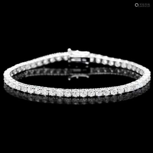 18K White Gold 7.42ct Diamond Bracelet