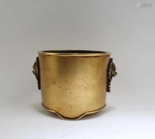 Chinese Gilt Bronze Censer