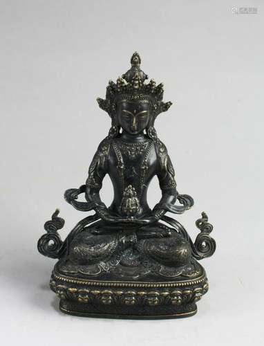 Chinese Bronze Bodhisattva Statue