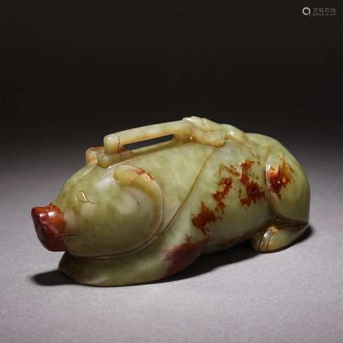 A CHINESE JADE PIG