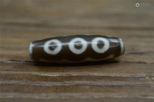 Tibetan 5-eye dzi bead