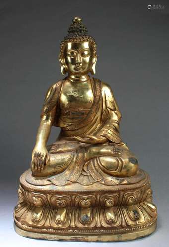 Chinese Gilt Bronze Buddha Statue