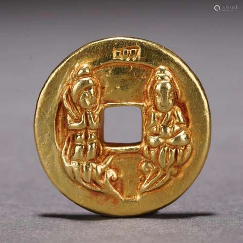 A CHINESE GOLD COIN