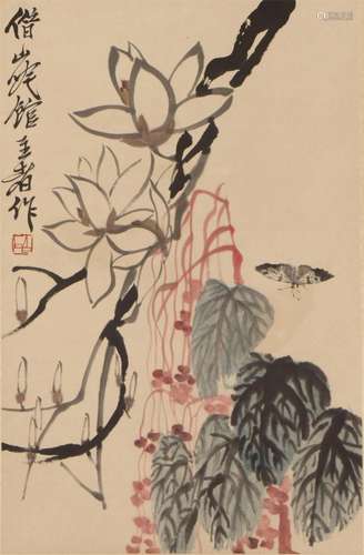 A CHINESE PAINTING OF FLOWERS