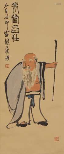 A CHINESE PAINTING OF FIGURE STORY