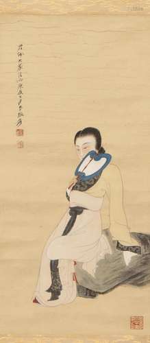 A CHINESE PAINTING OF BUEATIFUL WOMAN