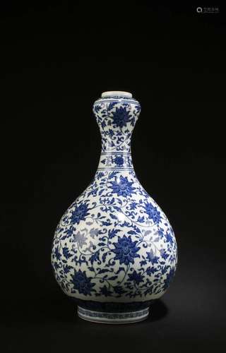 Chinese Blue & White Porcelain Vase