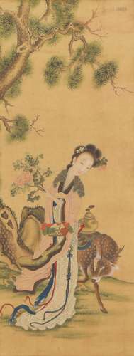 A CHINESE PAINTING OF BUEATIFUL WOMAN