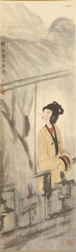 A CHINESE PAINTING OF BUEATIFUL WOMAN