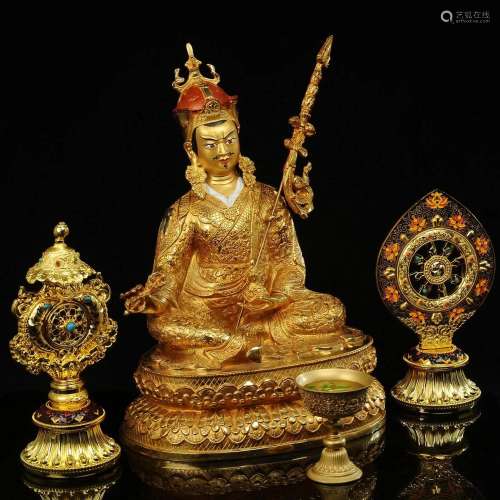 Tibetan Bronze Buddha Sculpture-Padmasambhava