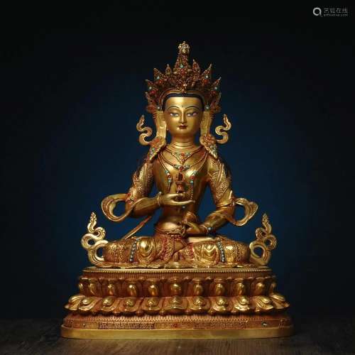 Tibetan Bronze Buddha Statue-Vajrasattva Buddha
