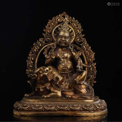 Tibetan Bronze Buddha Statue-Vessava?a Buddha Statue